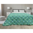 thumbnail image 1 of Teal Down Alternative Comforter, Abstract Line Art Modern Expressionist Design Water Drop Pattern in Various Sizes, Microfiber Quilt for All Season, 5 Sizes, Teal Turquoise, by Ambesonne, 1 of 3
