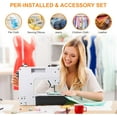 thumbnail image 4 of Mini Sewing Machine for Beginners by (Extension Table included), Small Portable Sewing Machine for Kids, Adult Mending Machine with 38 Built-In Stitches GD-056-CA-A11, 4 of 7