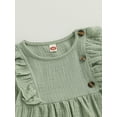 thumbnail image 5 of Canis Baby Girl Dress in A-line Style with Long Sleeves, Crew Neck, and Button Fastening, 5 of 8