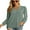 05-Dark Green, variant on JWD Women's Casual V-neck Shirt Office Long Sleeve Bubble Cuff Four Seasons Top Dark Pink Large