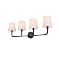 thumbnail image 6 of Living District Colson 4-Light Metal & Fabric Bath Sconce in Black/White, 6 of 6