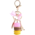thumbnail image 2 of 2 llaveros de macarrón, llavero de la Torre Eiffel, llavero de metal, bolsa colgante, accesorios de coche, decoración, color morado y rosa Sailing Electrónica, 2 of 5