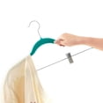 thumbnail image 6 of VECELO 20-Pack Velvet Clothes Hangers, 16.5in Heavy-Duty Hangers with Adjustable Clips, Non-Slip, Space-Saving, Green, 6 of 8