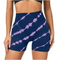 thumbnail image 2 of uublik Bike Shorts With Pockets Women Butt Lifter Tie Dye Super Soft Bike Shorts Plus Size Purple, 2 of 5