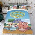 thumbnail image 4 of oggy and the cockroaches Themed Bed Sheet Set Three Piece Set 53x79 Inches Comfortable And Skin Friendly Unique Design Creating A Star Studded Night Home Decor Gifts For Family Friends fans, 4 of 6