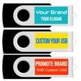 thumbnail image 4 of [100 piezas] Unidad flash USB con logotipo personalizado de 1 GB, paquete de 100 JBOS, negra, 4 of 6