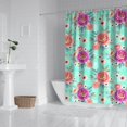 thumbnail image 2 of Pioneer Flower Floral Print Pattern Shower Curtain 84"x72", Bathroom Decorative Shower Curtain Set with 12 Hooks, Waterproof Washable, 2 of 6