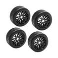 thumbnail image 4 of lionlar 4 Pieces 1/8 RC Car Tires Assembly Modification RC Accessories Crawler Truck black, 4 of 9