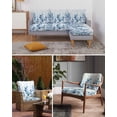 thumbnail image 6 of Blue Leaf Couch Cushion Covers Stretch, Washable Sofa Seat Covers Individual Seat Cushion Sofa Slipcovers Watercolor Country Plant Monochrome Branch Couch Cover Furniture Protector L-1PCS, 6 of 7