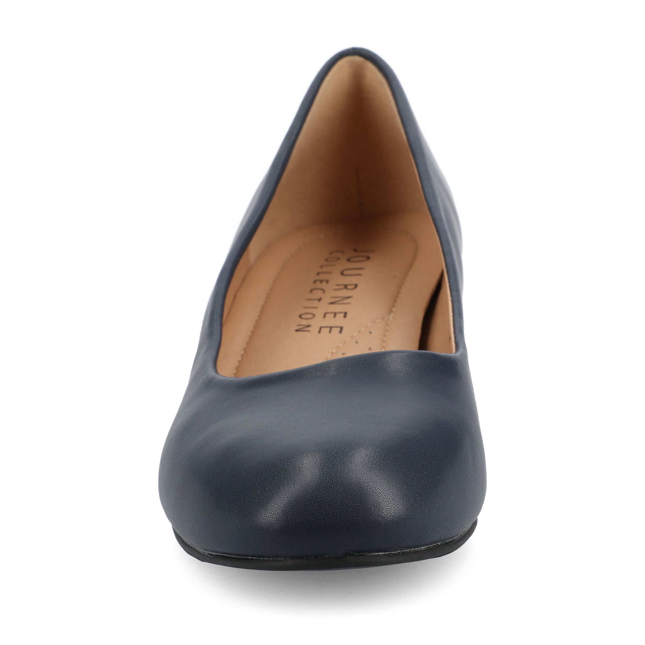 Journee Womens Saar Comfort Insole Round Toe Block Heel Pumps