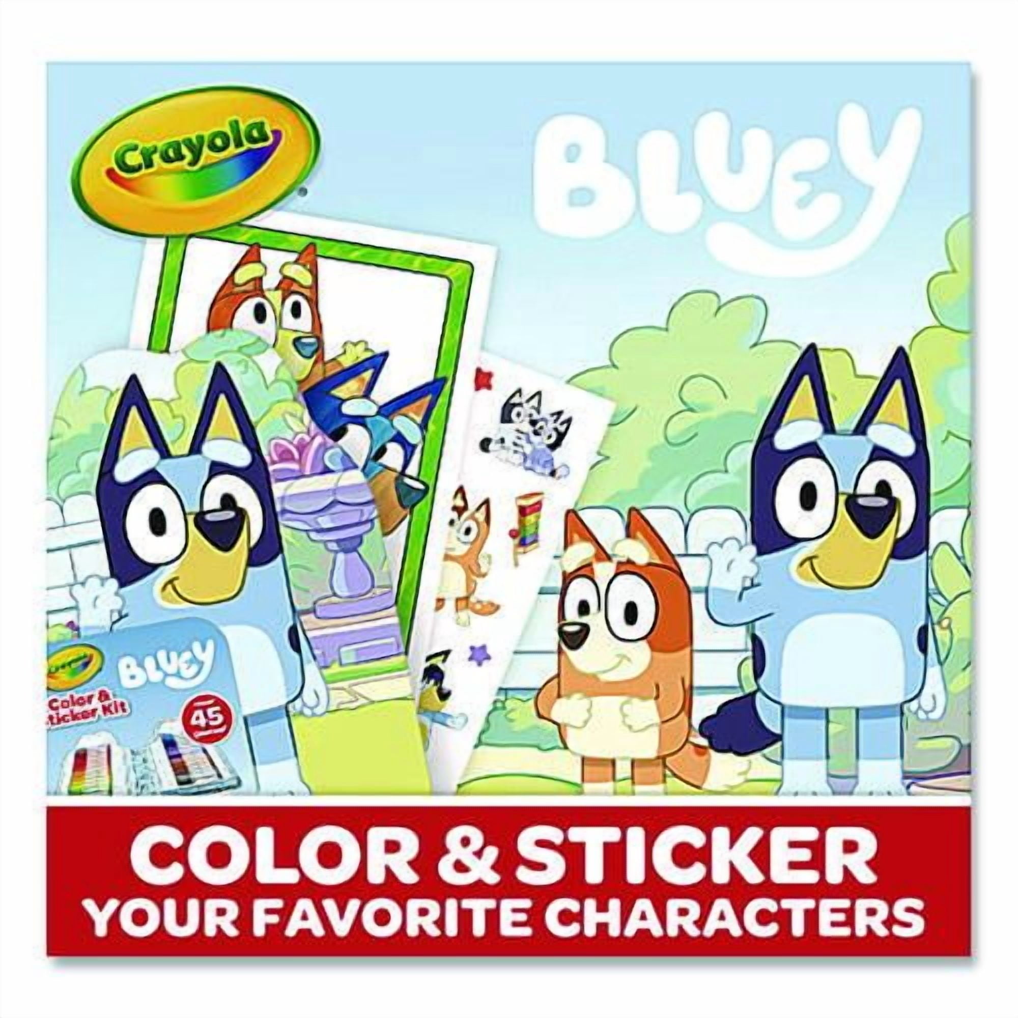 Bluey Color and Sticker Kit, Includes 26 Markers, Ages 5 and Up, 20 Pages | Bundle of 5