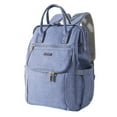 thumbnail image 1 of Sunveno Easy Open Diaper Bag Backpack with Insulated Pockets, Stroller Straps and Changing Pad, Blue, 1 of 9