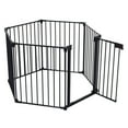 thumbnail image 5 of 150" Adjustable Safety Gate, 6 Panels Metal Door Fence, Christmas Tree Fence Gate for House, Stairs, Gate, Pet, Black, 5 of 9