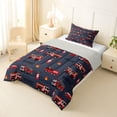 thumbnail image 3 of Castle Fairy Fire Safety Truck Twin Comforter Sets 3-Piece for Children, Ladder Tool Bedding Set for Modern Room, Red and Blue,Grey Reversible, 3 of 6