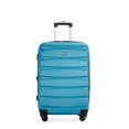 thumbnail image 3 of Expandable 3 Piece Luggage Sets ABS Lightweight Suitcase with Two Hooks, Spinner Wheels, TSA Lock, (20/24/28) Cyan 42721, 3 of 9