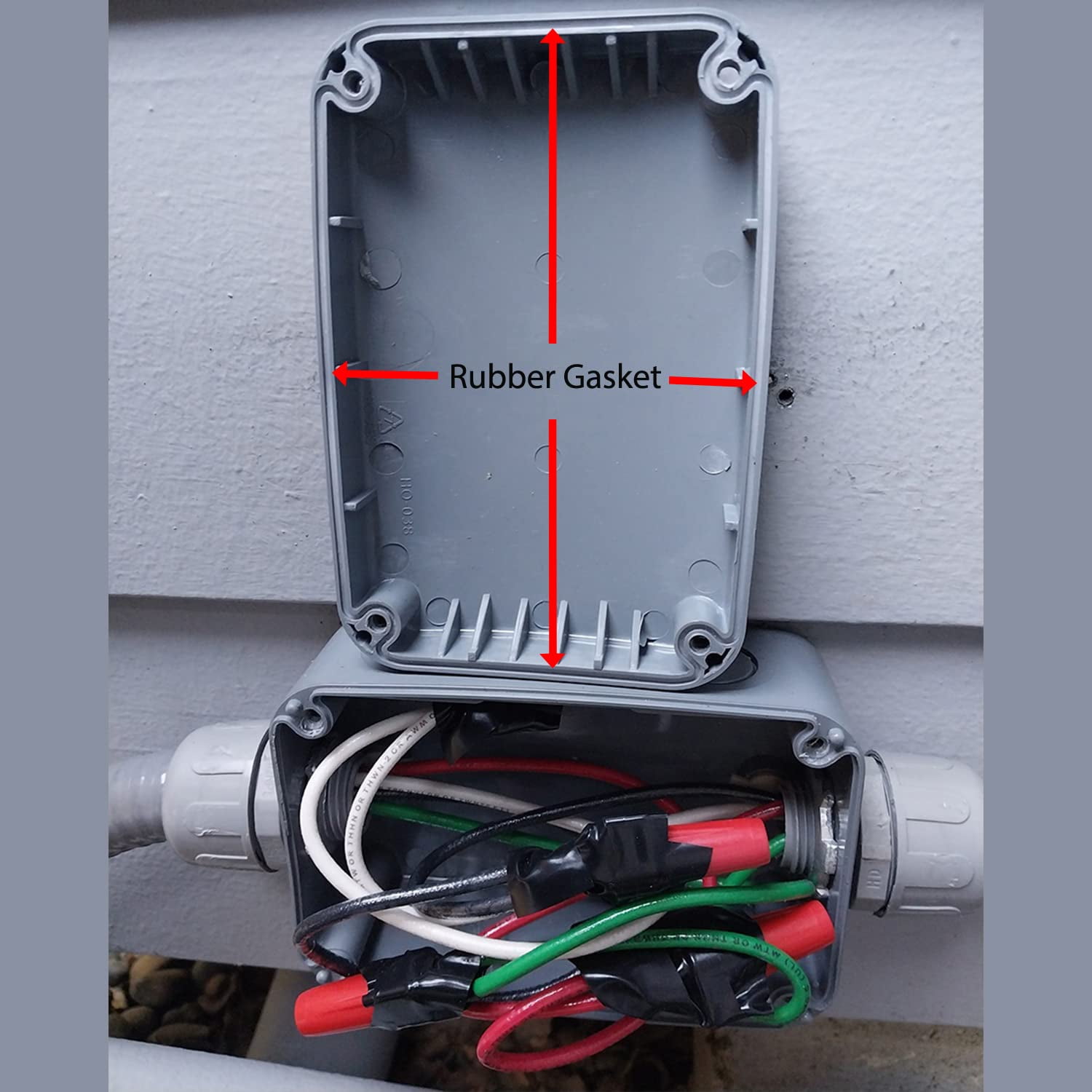 Greencycle Waterproof Junction Box, PVC/ABS Outdoor Electrical Enclosure, 3 1/4" x 2 3/4" x 2 1/4" (86x74x62mm), Grey Universal Device Box for Electrical Projects