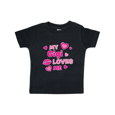 

Inktastic Valentine s Day My Gigi Loves Me Hearts and Lips Gift Baby Boy or Baby Girl T-Shirt