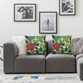 thumbnail image 2 of nygtbtfer Green Geometric Pillow  Set of 2Dahlia Pinnata Spring Floral Decorative Throw Pillow Cases Linen Outdoor Cushion Covers for Sofa Couch Car Bedroom Home Decor White, 2 of 7