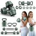 thumbnail image 1 of IMFIT AIO Weight Adjustable Dumbbells (1.65 to 30 lbs) | Dumbbells, Barbells, Kettlebells, Push-Up Bars, Weight Plates for Full-Body Workout | Premium Weight set for Home Gym Fitness, 1 of 10