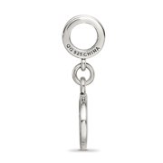 Reflections 925 Sterling Silver Black Enameled Run Dangle Charm