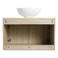 thumbnail image 3 of 30" Bathroom Vanity With Ceramic Art Basin. Wall Mounted White Oak Style. Soft Close Door For Silent Use. Ample Storage. Plywood Cabinet. 24.23" In Height Modern Design Vanity. Oak. Basin & Door., 3 of 6