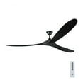 thumbnail image 3 of 3 Blade Ceiling Fan with Handheld Control in Modern Style 88 inches Wide By 13.69 inches High-Matte Black Finish-Black Blade Color Bailey Street Home, 3 of 8