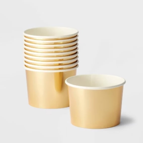 10ct Table Top Treat Cups Solid Gold - Spritz