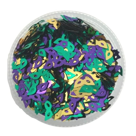 Mardi Gras Spot Purple, Green and Gold Masks 9mm 1oz (Each)