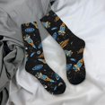 thumbnail image 5 of Pofeuu Space Rocket Print Crew Socks, Adult Running Hiking Socks for Youth and Adult, 5 of 6