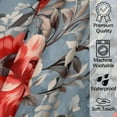 thumbnail image 6 of Square Tablecloth 52x52 inch Red Blue Vintage Retro Boho Flower Floral Waterproof Polyester Table Cloth Washable Wrinkle Resistant Fabric Table Cover for Kitchen Dining, Buffet, Party, Wedding, 6 of 6
