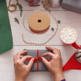 thumbnail image 3 of GOOHOCHY 1 rollo de cinta para envolver regalos con temática navideña para hacer moños y manualidades navideñas., 3 of 8