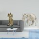 thumbnail image 2 of Figura Nórdica Abstracta De Caballero, Escultura De Resina, Adorno Para Escritorio, Armario, Mesa De Oficina, Centro De Mesa, Estatua Rústica De Animal, Figura De Elefante De Madera Tallada A, 2 of 8