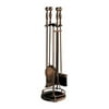Uniflame Satin Copper Fireset with Ball Handles - 5 Piece