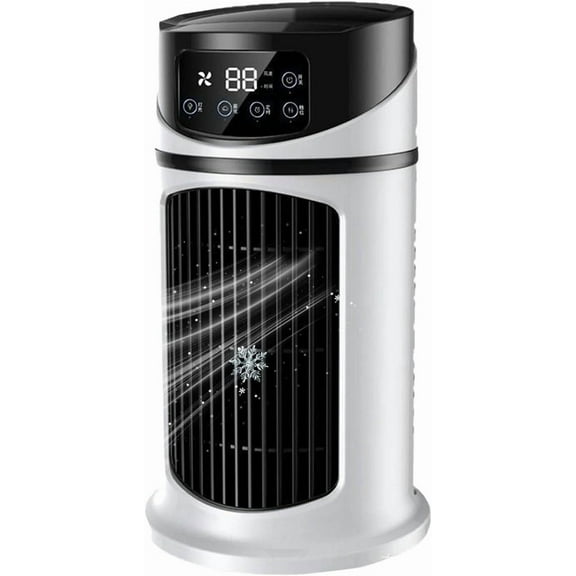 YSH New Protec Air Portable Air Conditioner, Protec Air Cooler Humidifier, Low Noise ProtecAir Cooling Fan, For Room, Desktop, Bedroom, Office (White-1PC)