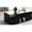 Black, variant on 54 - inch Width Coffee Table | Store Magazines in Glass Shelf | Create Minimalist Living Room