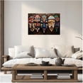thumbnail image 3 of ZHONGYUTONG African Masks Wall Art Vintage Tribal Painting Black Art Prints African Traditional Culture Canvas Afro Ethnic Pictures African American Wall Decor Framed (28.00" x 42.00"), 3 of 4