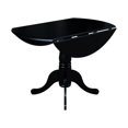 thumbnail image 4 of Pemberly Row 42" Round Dual Drop Leaf Dining Table in Black, 4 of 9