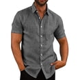 thumbnail image 4 of COOFANDY Men's Linen Shirt Textured Designer Western Work Regular Fit Shirt, 4 of 9