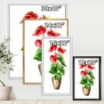 thumbnail image 4 of Designart 'Anthurium Tailflower In The Pot' Traditional Framed Canvas Wall Art Print, 4 of 5