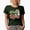 Military Green, variant on Distressed Happy Go Lucky, Retro St. Patrick's Day Gift, Black T-Shirt, XL