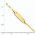 thumbnail image 3 of 14k Yellow Gold Childrens Heart Name Bar Identification Id Bracelet, 3 of 7