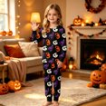 thumbnail image 2 of LIIPEE Girls Halloween Graphic Pajamas Long Sleeve Tees And Pants Pajama Sets Kids Fall Sleepwear 3-14 Years, 2 of 4