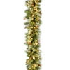 9 Christmas Garland with Decorations and Clear Lights