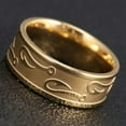 thumbnail image 2 of Wedding Rings for Men. Fishermen's 8mm Gold Titanium Band w/ Fish Hooks, 2 of 5