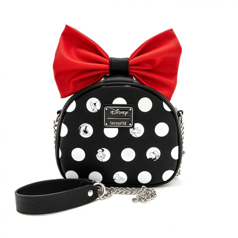 Loungefly Disney Minnie Mouse Purse Black Red Bow Ears Crossbody Bag NWT Loungefly Disney Minnie Mouse Ears Bow Black Crossbody Bag main image 4
