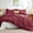 Burgundy, variant on Sasttie White Comforters Queen Size, 3 Pieces Ruffle Seersucker Queen Comforter Set for All Season, Lightweight Soft Shabby Chic Bedding Sets for Women(1 Comforter, 2 Pillowshams)