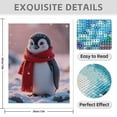thumbnail image 3 of Diamond Art Kit for Adults, Adorable Penguin In Red Scarf Snow Diamond Painting for Adults Beginners, 5D DIY Diamond Art Painting Kits, Colorful Diamond Painting Craft for Home Decor 12x16, 3 of 7
