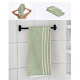 thumbnail image 6 of Sage Green Beige Striped Towel Set of 3, Soft Microfiber Bath Towels, Hand Towel, Washcloths, Modern Farmhouse Retro Lines Quick-Dry Absorbent Towels for Bathroom Kitchen Hotel Beach Gym Spa, 6 of 7