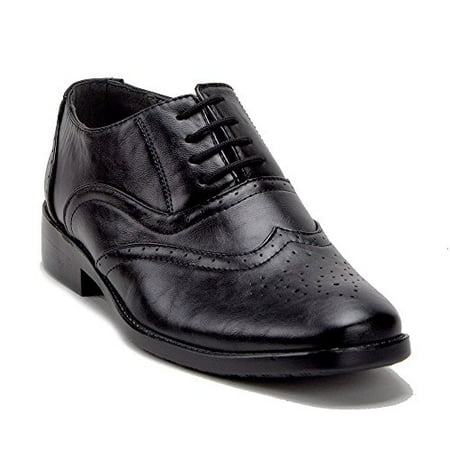 Perforated Wing Tip - Men's 20168 Perforated Brogue Wing Tip Lace Up Oxfords Dress Shoes