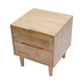 thumbnail image 6 of Modern Wooden Nightstand with 2 Drawers, Beige, 6 of 12